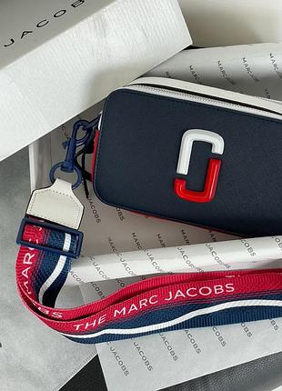 Сумка marc jacobs the snapshot blue white red (02079)