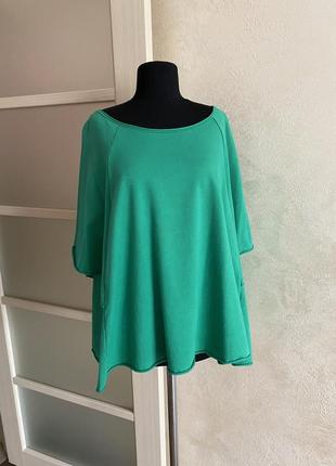 Універсальна зелена кофта блуза, підійде на будь-який тип фігури2 фото