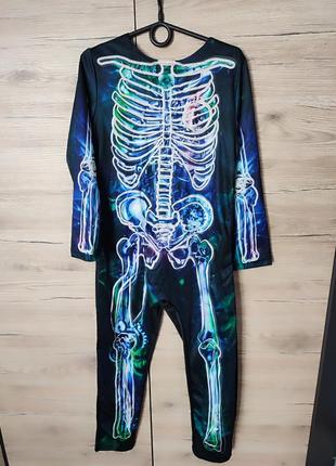 Дитячий світиться в темряві костюм, кигуруми скелет на 7-8 років