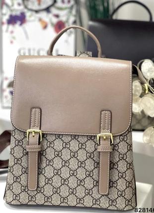 Рюкзак на три відділи з екошкіри