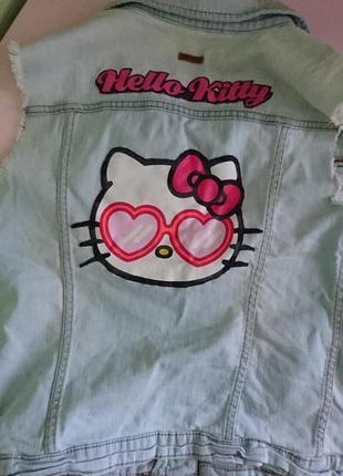 Жилетка mango hello kitty с росписью s-m
