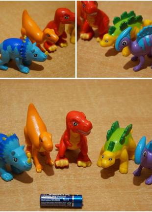 Набор безпечних прорезинових динозаврів игрушки іграшки фігурки динозавр