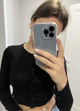 Укорочённый кардиган на пуговицах zara