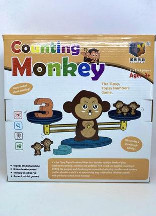 Обезьянка весы с цифрами игра развивающая детская математическая caunting monkey6 фото