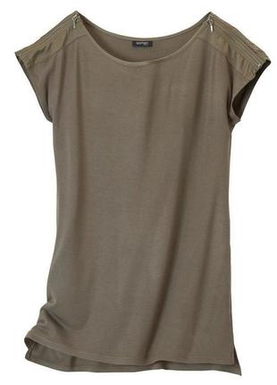 Розпродаж!!! довга блуза, блузка, майка, футболка, топ кольору хакі, tcm tchibo (німеччина, s-m