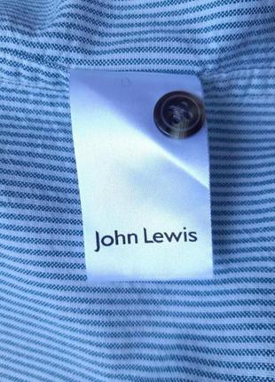 Теніска біла  зелена смужка  john lewis англія , xl бавовна  cottonoxford9 фото