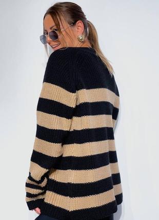 Джемпер тельняшка свитер вязка4 фото