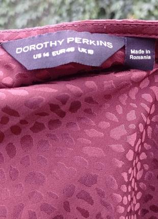 Dorothy perkins блуза шоколад леопринт атлас 14 розмір9 фото