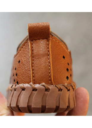 Туфли детские дышащие pu-кожа fashion коричневые6 фото