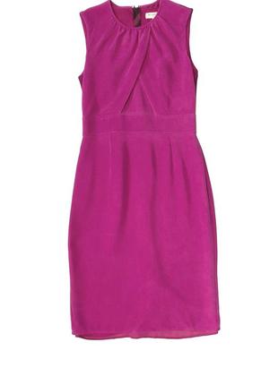 Burberry brit 42 шелковое платье розовое малиновое