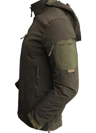 Куртка чоловіча тактична combat туреччина софтшел soft-shell всу (зсу) 8176 оливкова2 фото