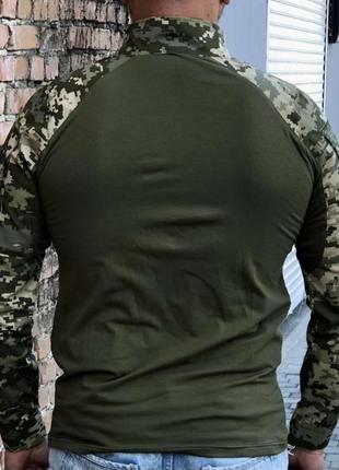 Сорочка чоловіча військова тактична з липучками всу (зсу) піксель ubaks убакс 7191 хакі2 фото