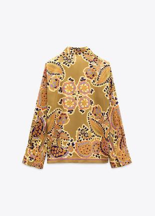 Zara блуза у піжамному стилі з оригінального сайту іспаніі1 фото