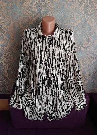 Красивая женская блуза рубашка с длинным рукавом блузка блузочка р.s/m