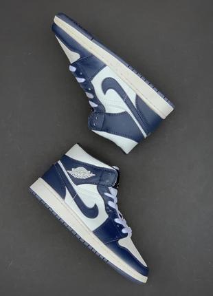 🔥кроссовки женские nike jordan blue white3 фото