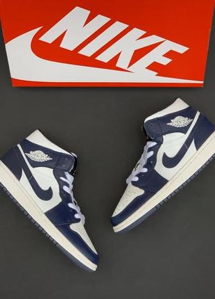 🔥кроссовки женские nike jordan blue white4 фото