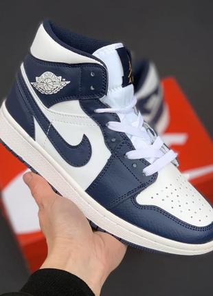 🔥кроссовки женские nike jordan blue white5 фото