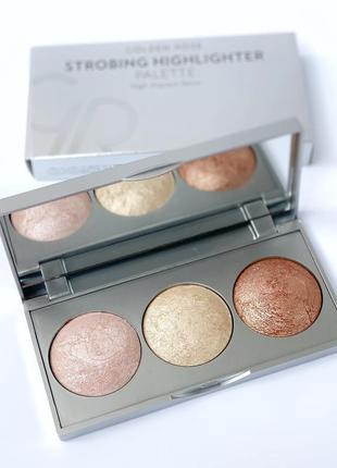 Палетка для стробінга golden rose strobing highlighter palette к. 1132