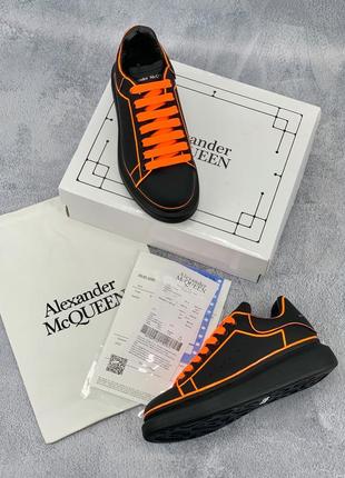 🔥кросівки жіночі alexander mcqueen oversized black/orange5 фото