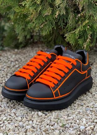 🔥кросівки жіночі alexander mcqueen oversized black/orange6 фото