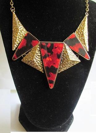 🏵️стильное массивное колье, новое! арт.779