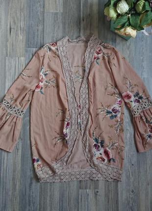 Красивая женская блуза накидка расклешонный рукав кардиган блузка р.46/48/502 фото