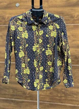 Maison scotch дизайнерська блузка квітковий принт розмір s1 фото