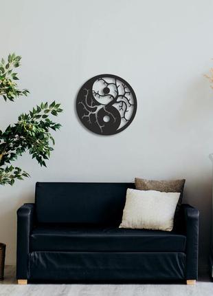 Дерев'яна яні панно "дерево гармонії", картина на стіну, декор на стіну, подарунок3 фото