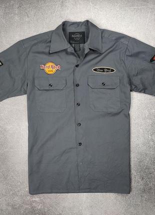 Рубашка серая hard rock cafe grey mens shirt workwear dickies carhartt stussy bape рабочая