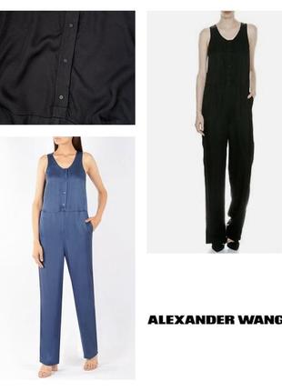 Шолковый свободный брючный комбинезон alexander wang свободного прямого кроя / брючний комбінезон з натуральної тканини