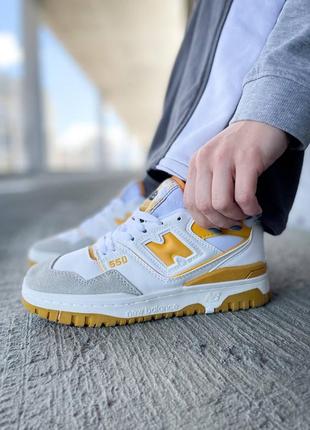 New balance 550 yellow sea salt varsity gold трендові яскраві кросівки беланс жовті жіночі та чоловічі розміри яркие жёлтые кроссовки мужские женские