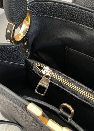 Жіноча сумка louis vuitton capucines black3 фото