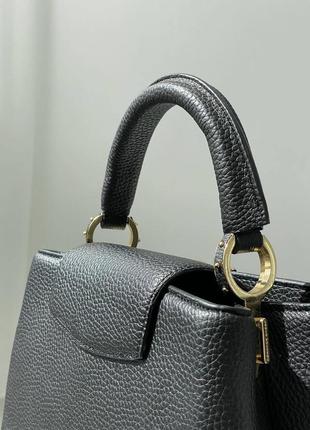 Жіноча сумка louis vuitton capucines black2 фото