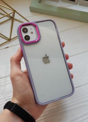 Чехол для iphone 11 crystal case противоударный с квадратными бортиками на айфон