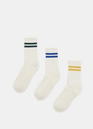Шкарпетки носки з трикотажу в рубчик 3 пари1 фото