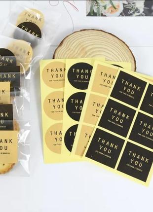 Стикеры 50шт 4х4см наклейки благодарю спасибо thank you
