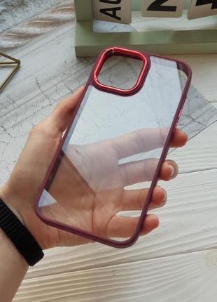 Чохол для iphone 13 pro crystal case протиударний з квадратними бортиками на айфон2 фото