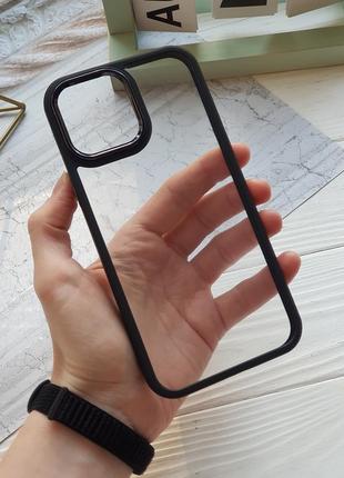 Чохол для iphone 13 crystal case протиударний з квадратними бортиками на айфон