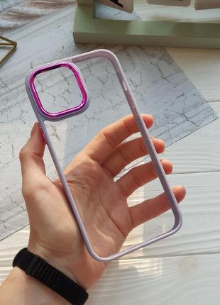 Чохол для iphone 13 pro crystal case протиударний з квадратними бортиками на айфон1 фото