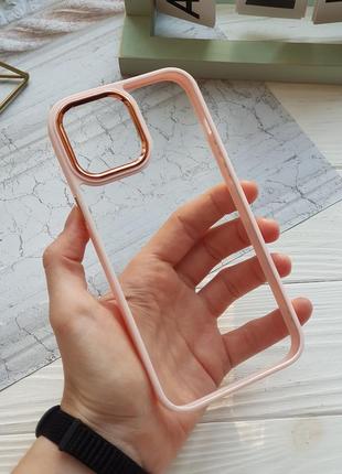 Чохол для iphone 13 pro crystal case протиударний з квадратними бортиками на айфон1 фото