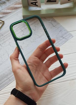 Чохол для iphone 13 pro crystal case протиударний з квадратними бортиками на айфон1 фото