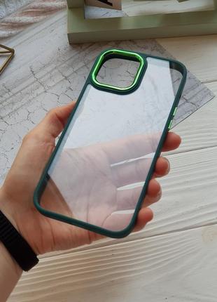 Чохол для iphone 13 pro crystal case протиударний з квадратними бортиками на айфон2 фото