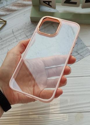 Чохол для iphone 13 pro max crystal case протиударний з квадратними бортиками на айфон2 фото