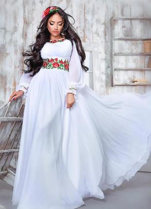 Плаття вишиванка дезайнер оксана полонець весільне, на розписку1 фото