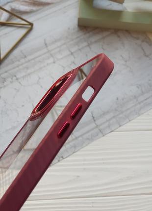 Чохол для iphone 13 pro max crystal case протиударний з квадратними бортиками на айфон4 фото