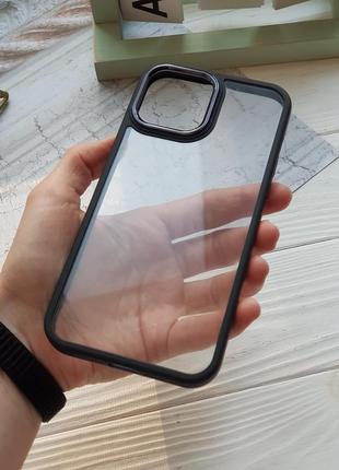 Чохол для iphone 13 pro max crystal case протиударний з квадратними бортиками на айфон2 фото