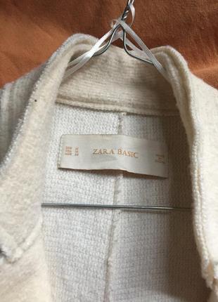 Кремовое 🧁 пальто из фактурной ткани . zara2 фото