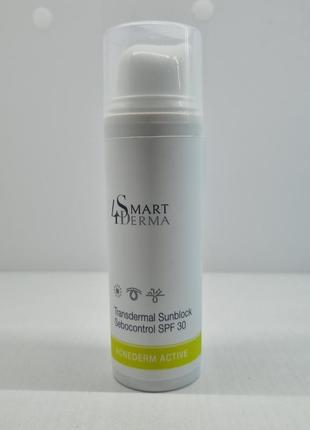 Smart 4 derma трансдермальний санблок спф 30 transdermal sunblock sebocontrol cream spf 30 smart4derma