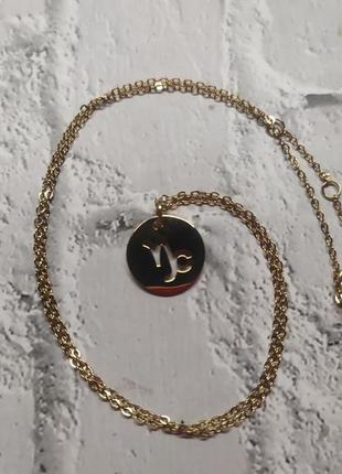 Знак зодиака козерог цепочка подвеска кулон колье підвіска кольє ланцюжок чокер намисто цепь срібло золото серебро3 фото