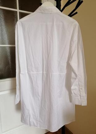 Рубашка длинная белая zara оверсайз  blogger8 фото